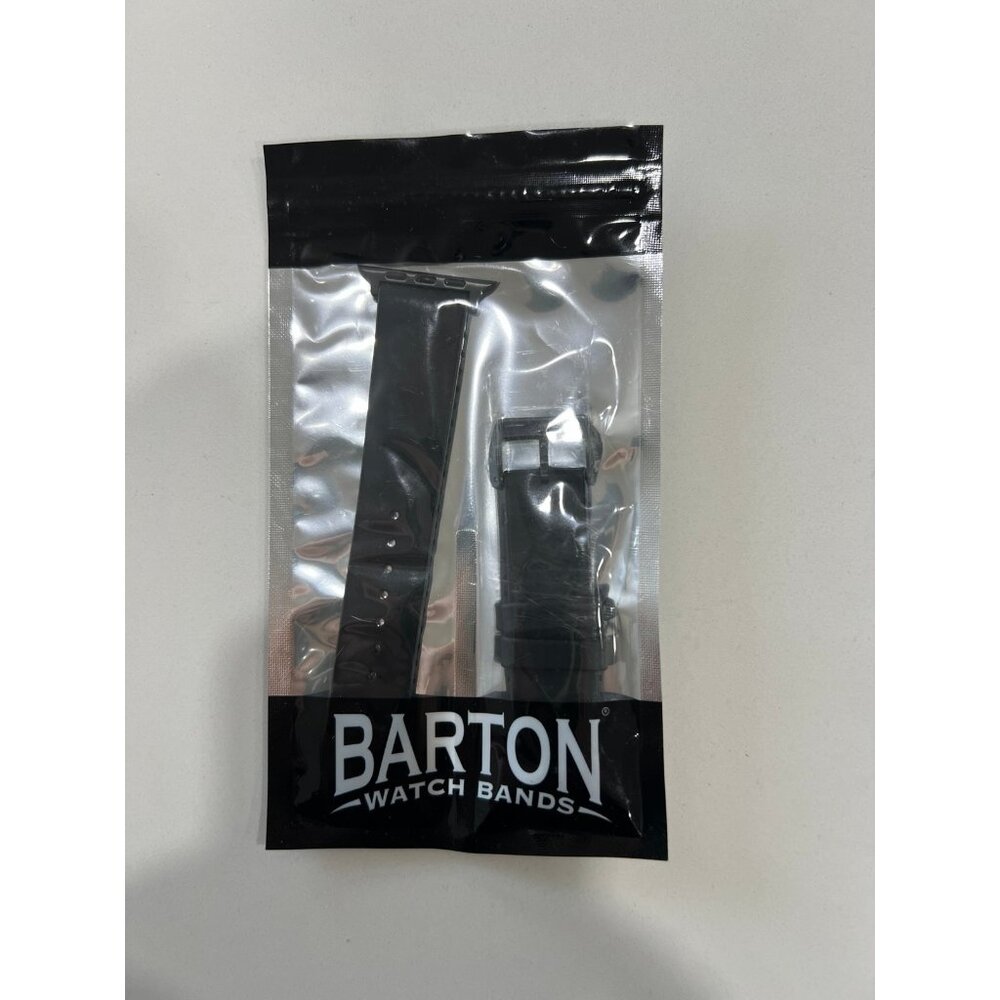 Barton Elite Silicone Quick Release watch band in black Size: 42mm